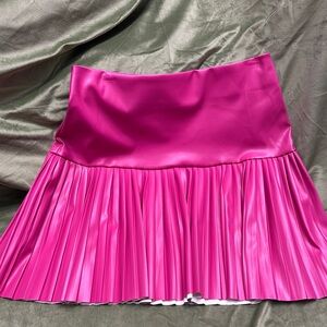 Elegant Pink Pleated Skirt